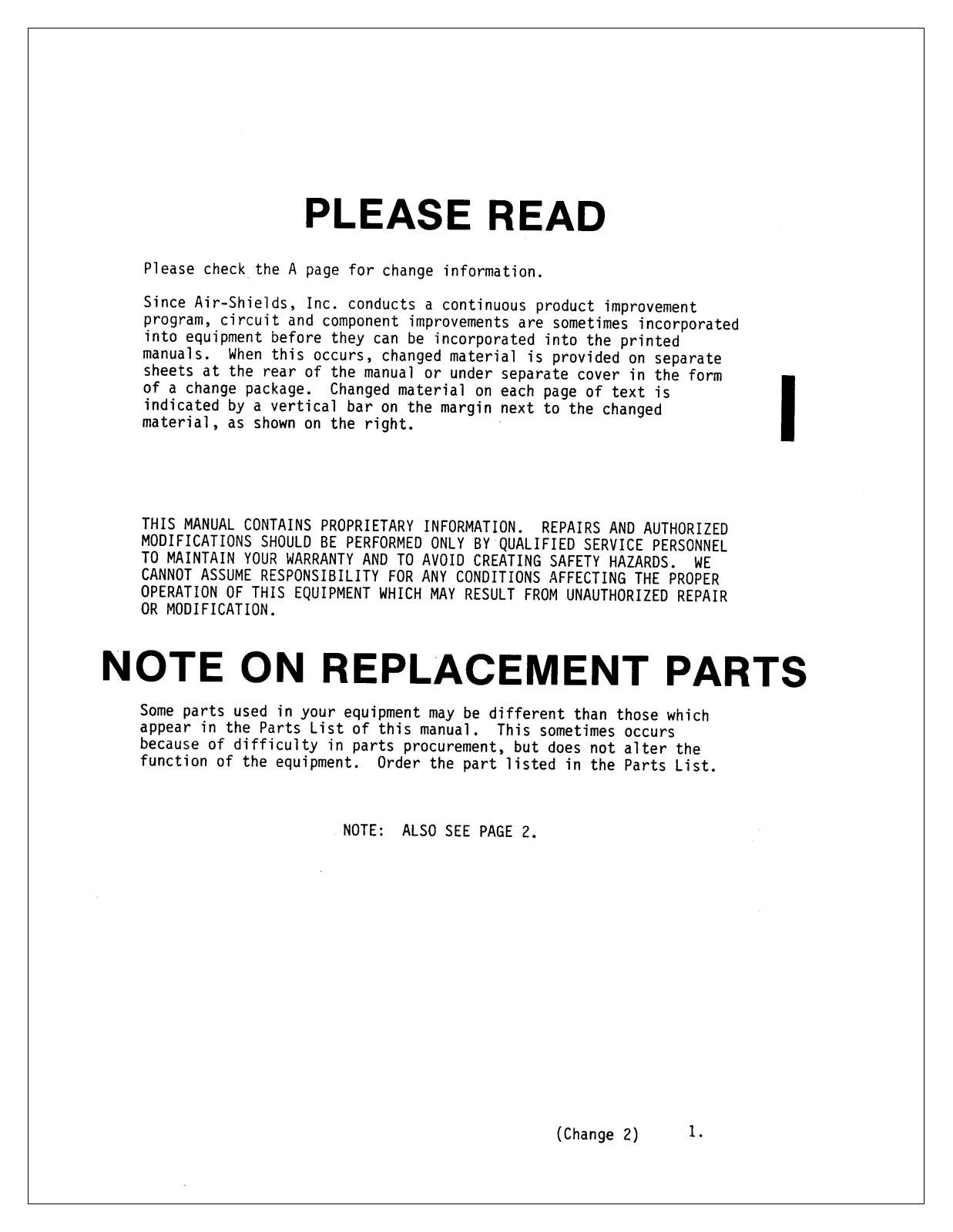 Air-Shields Isolette C-100, Isolette C-200 Service manual