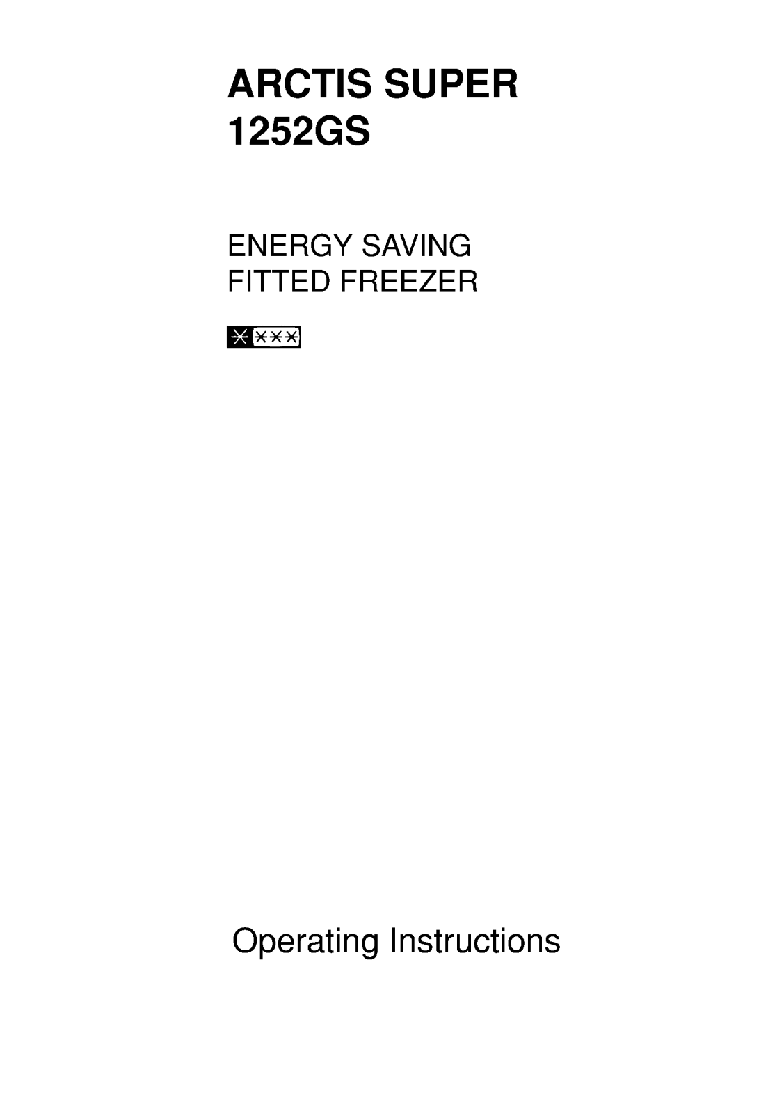 AEG-Electrolux ARCTIS1252GS User Manual