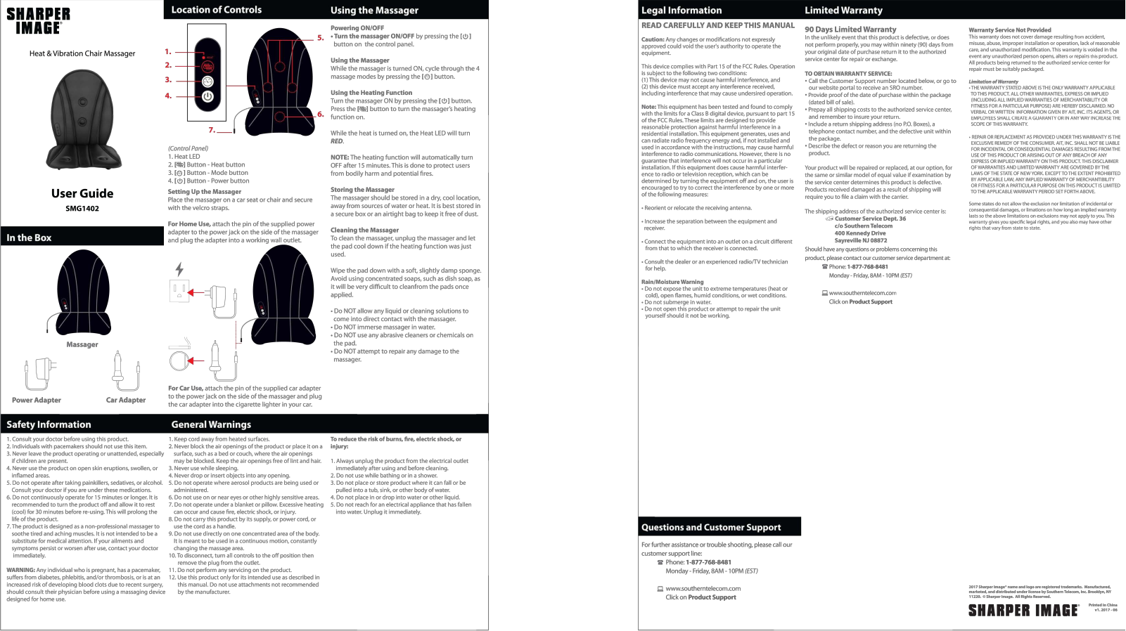 Sharper image SMG1402 User Manual