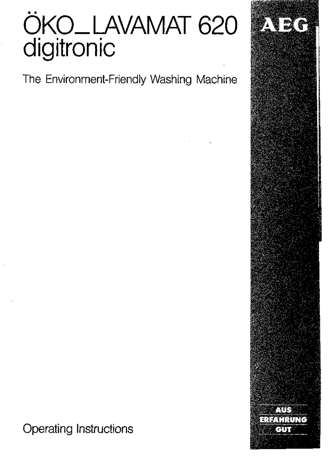 AEG LAV620DIG. User Manual - ManualMachine.com