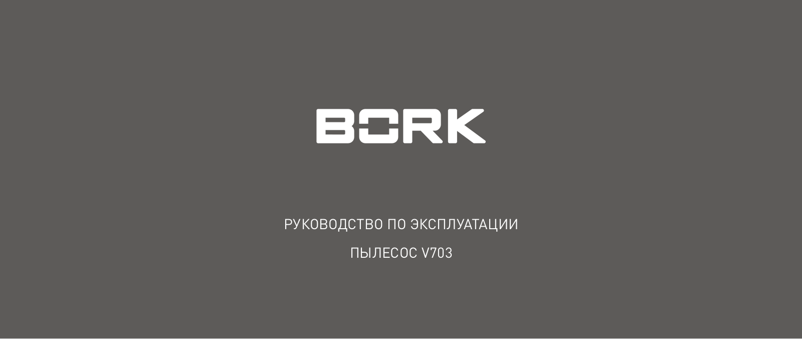 Bork V703 User Manual