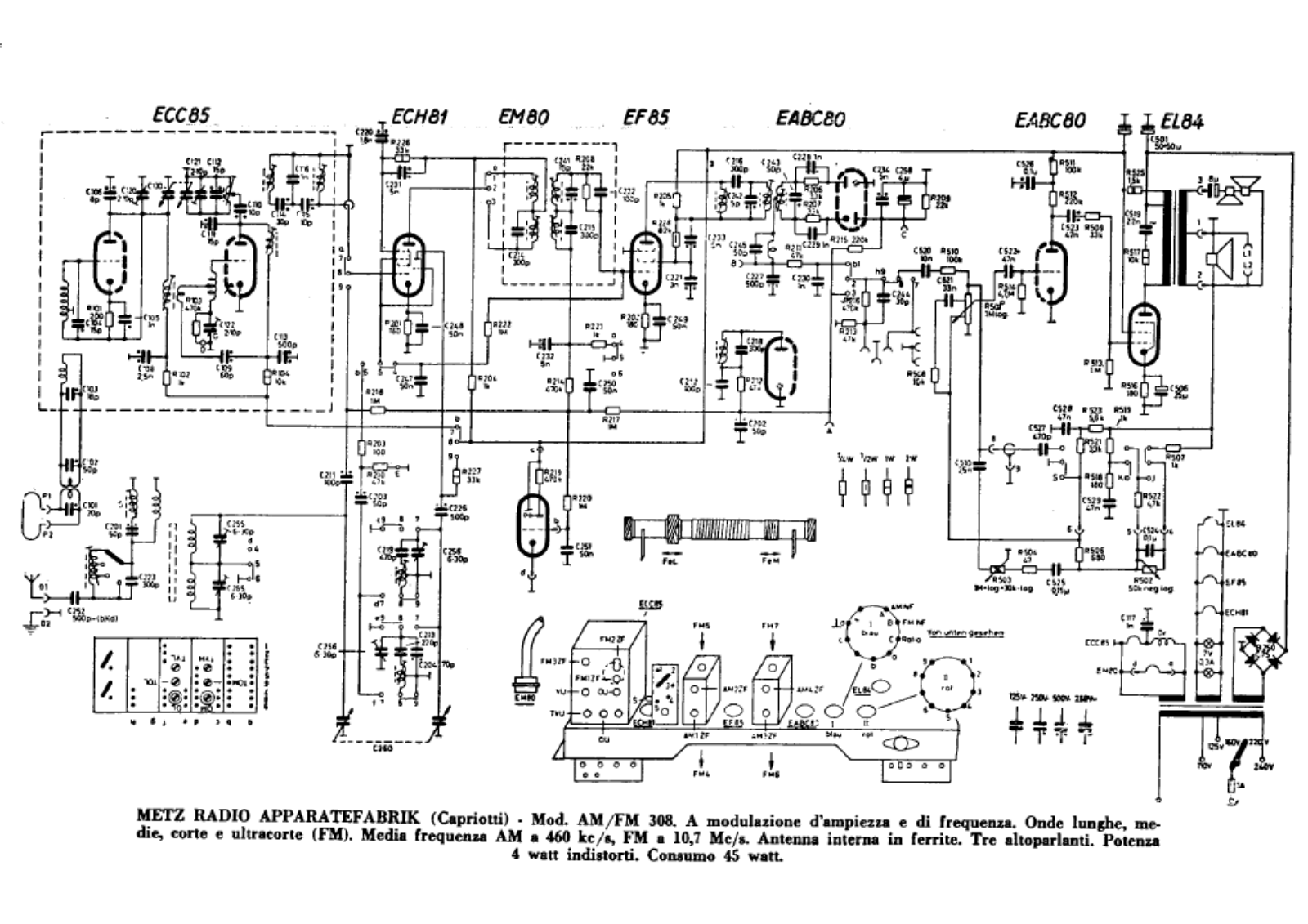 Metz 308 schematic