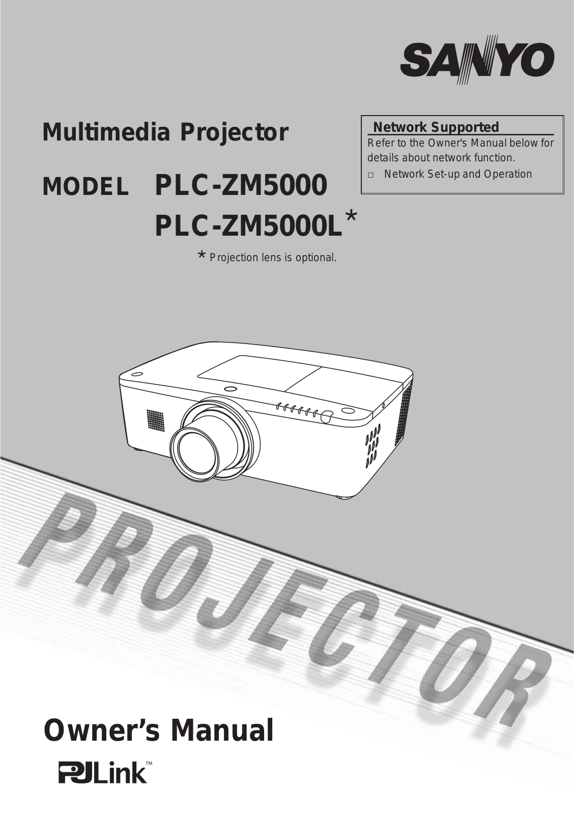 Sanyo PLC-ZM5000,PLC-ZM5000L Owner's Manual