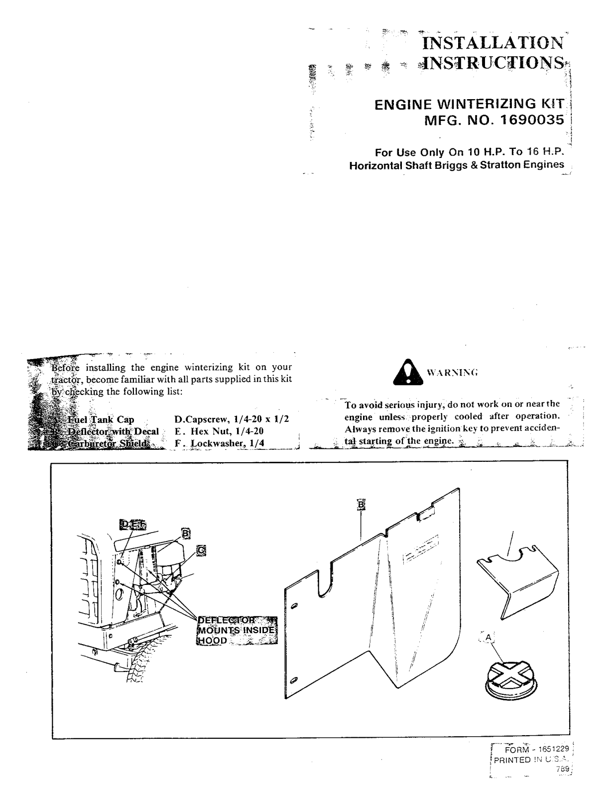 Snapper 1690035 User Manual