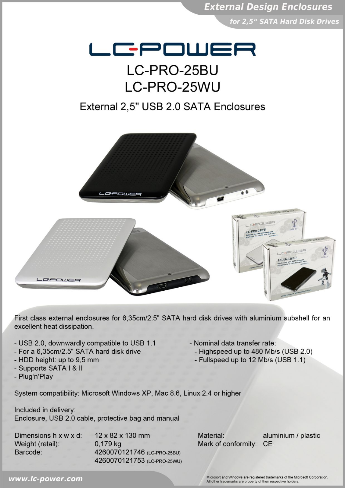 LC-Power LC-PRO-25WU User Manual