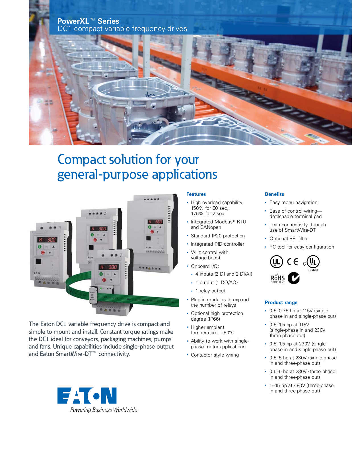 Cutler Hammer, Div of Eaton Corp DC1 Product Flyer