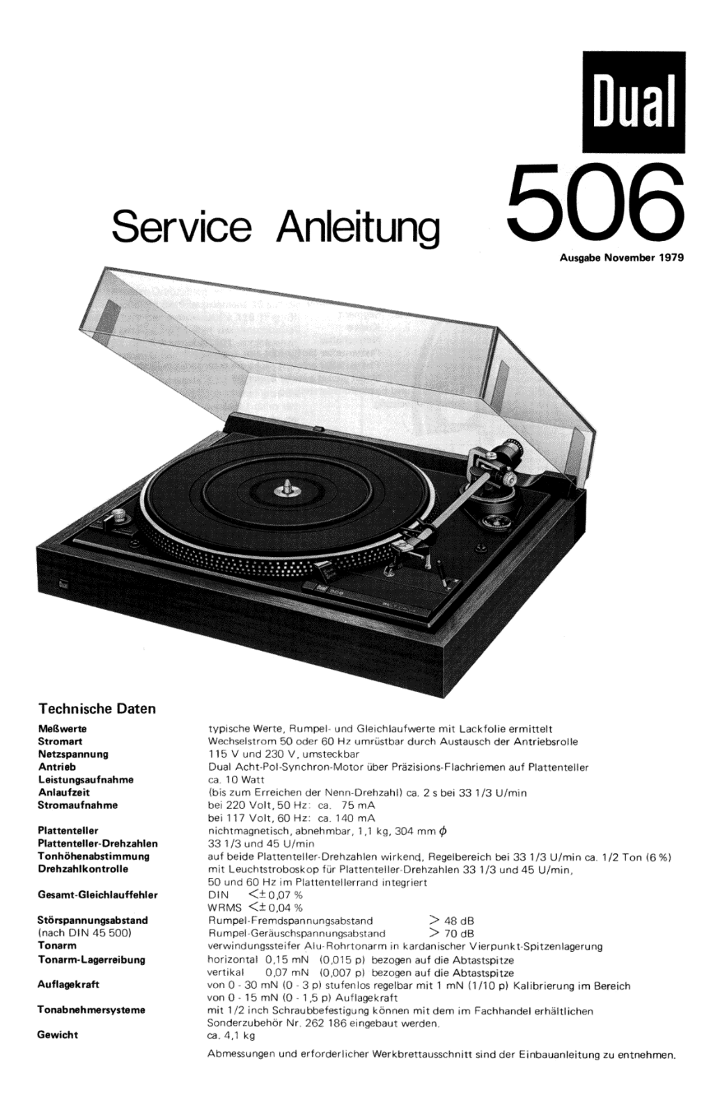 Duson 506, 506 Service manual