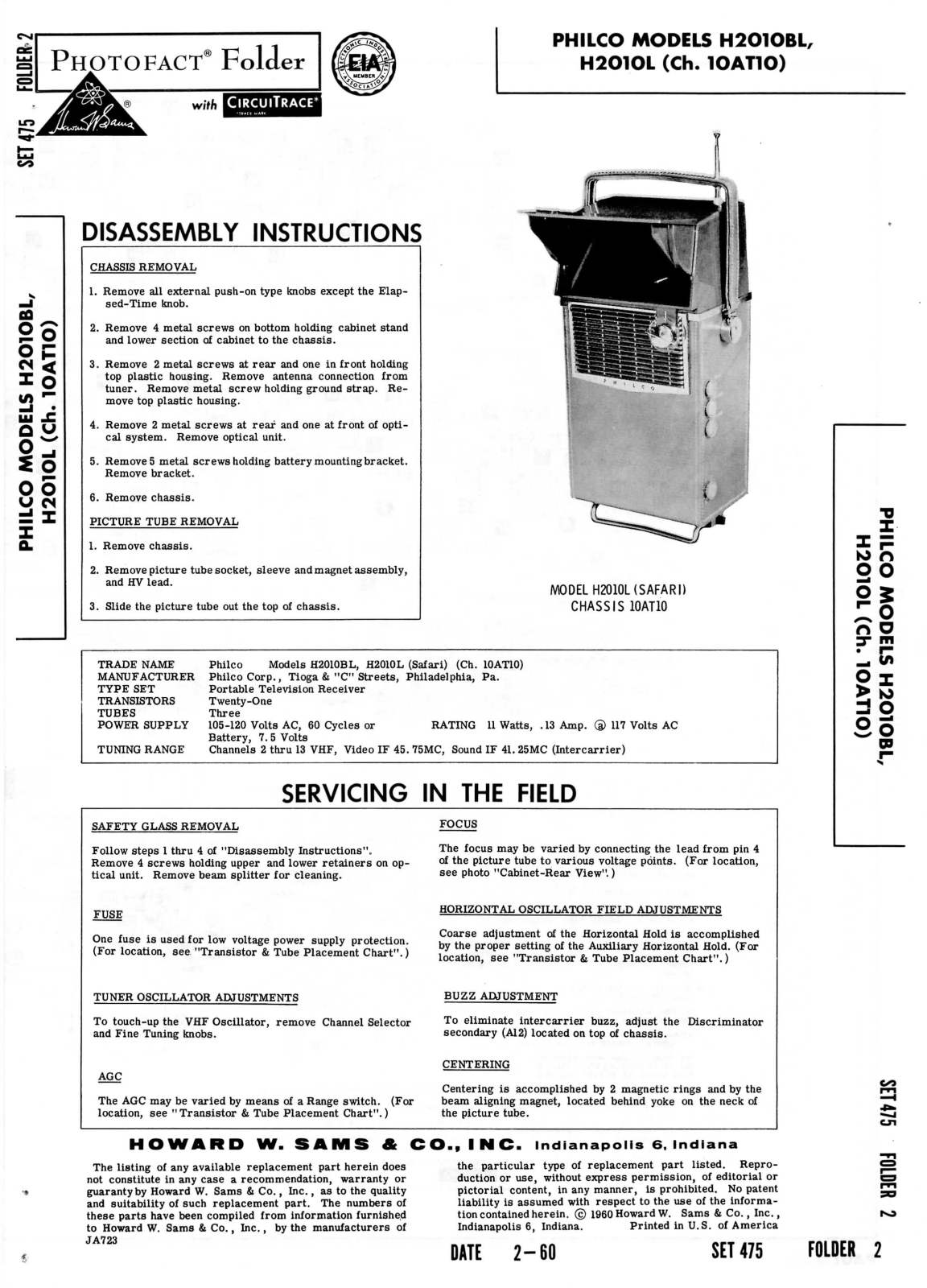 Philco h2010 schematic - ManualMachine.com