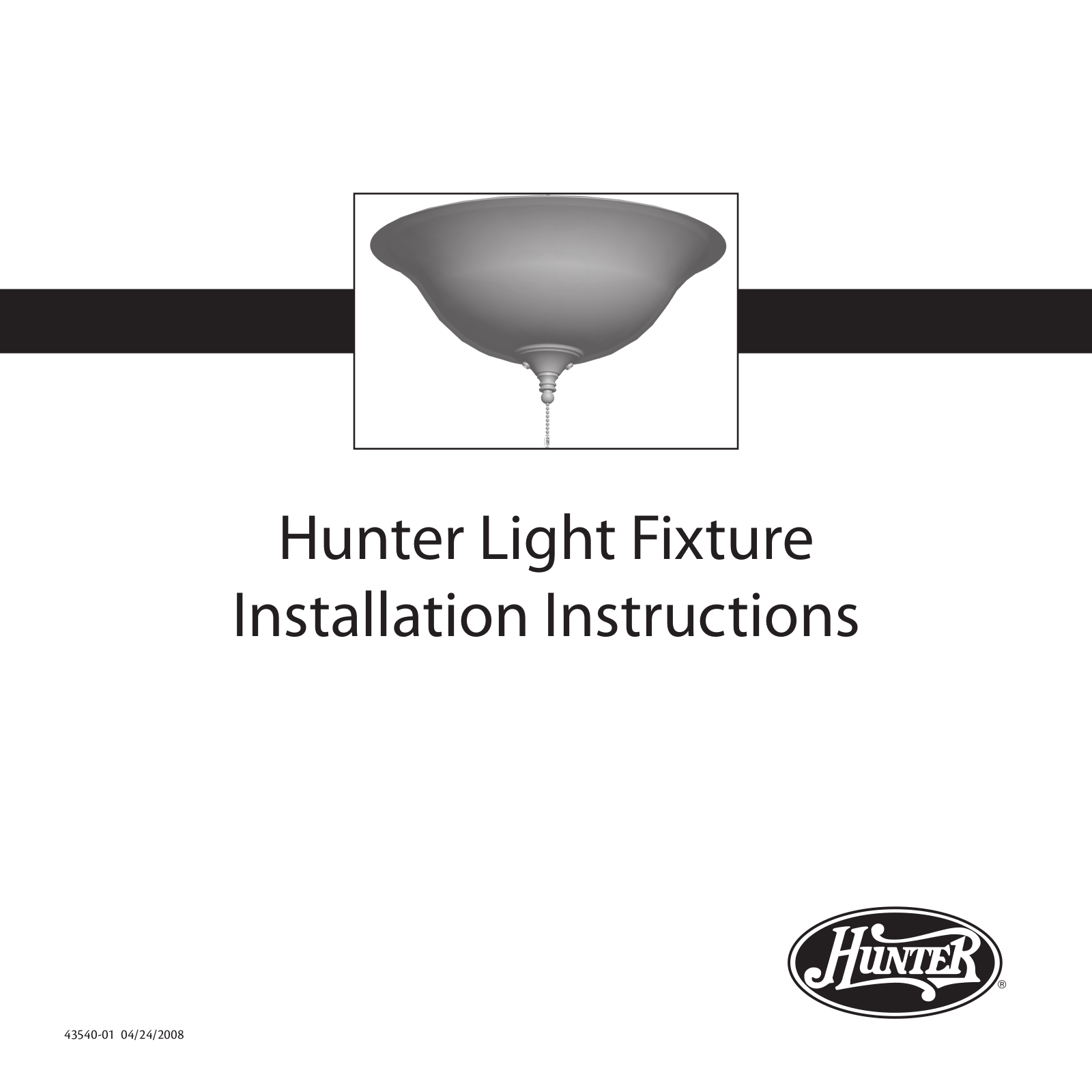 Hunter Fan 43540-01 User Manual