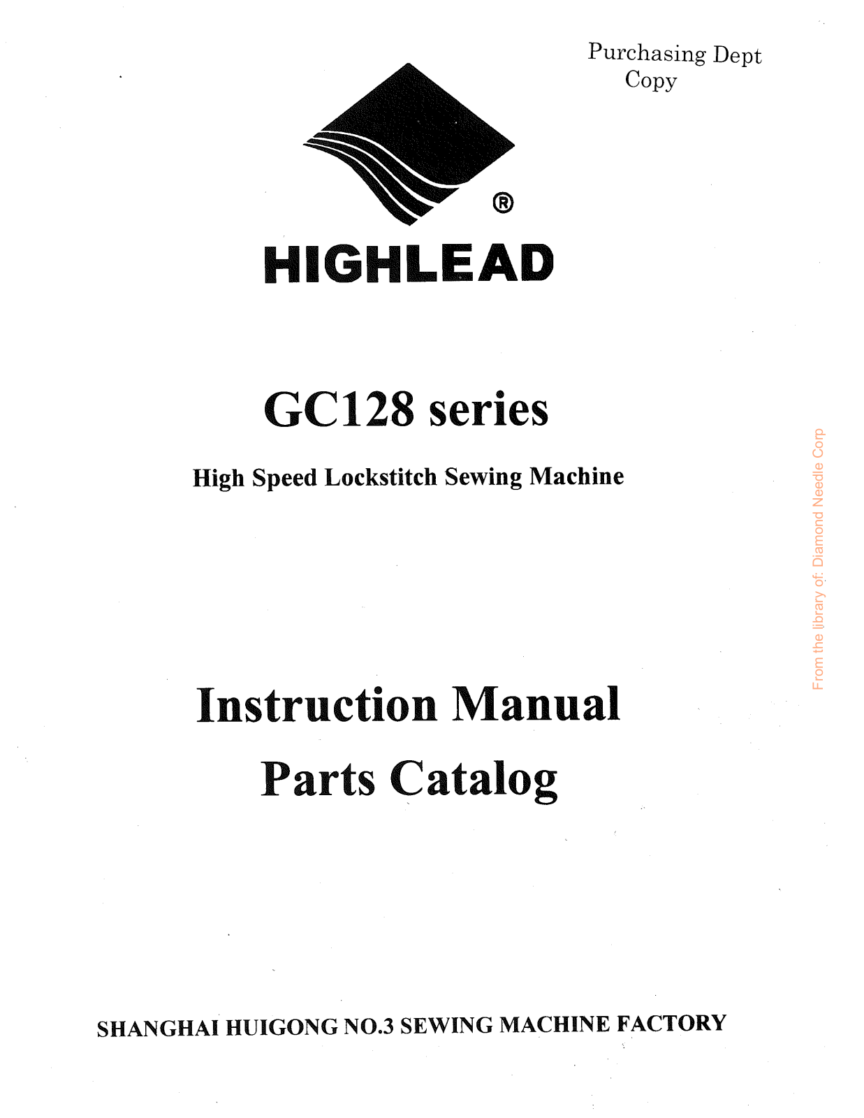 Highlead gc128 Instruction Manual