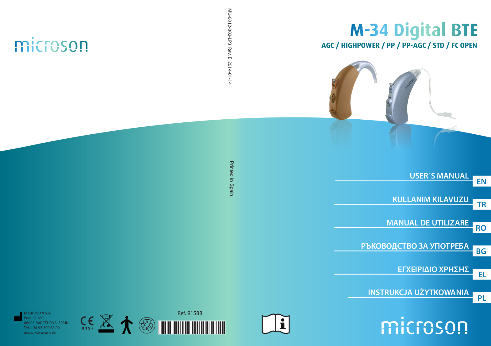 Microson M-34 Digital BTE User Manual