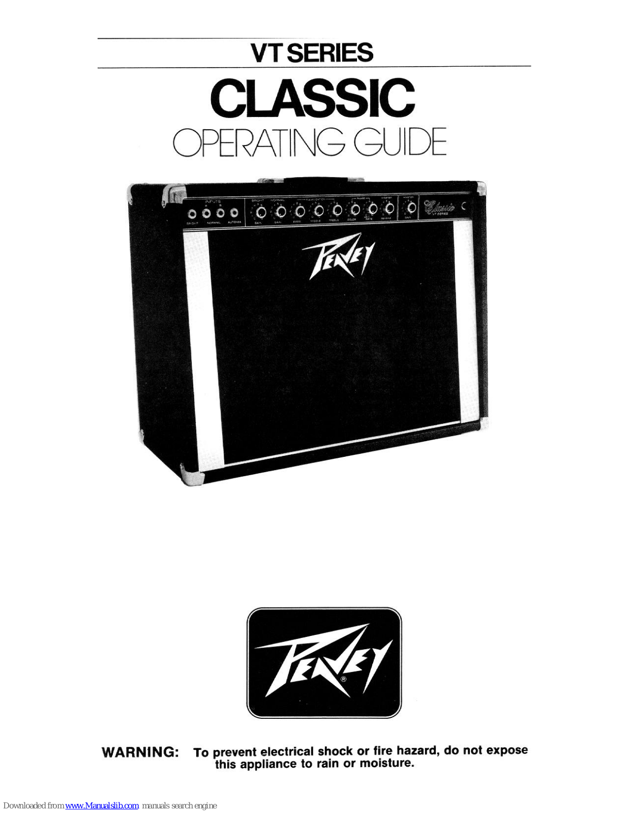 Peavey Classic VT Series Operating Manual