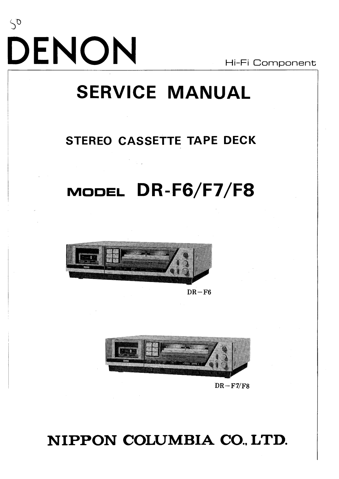 Denon DR-F7, DR-F6, DR-F8 Service Manual