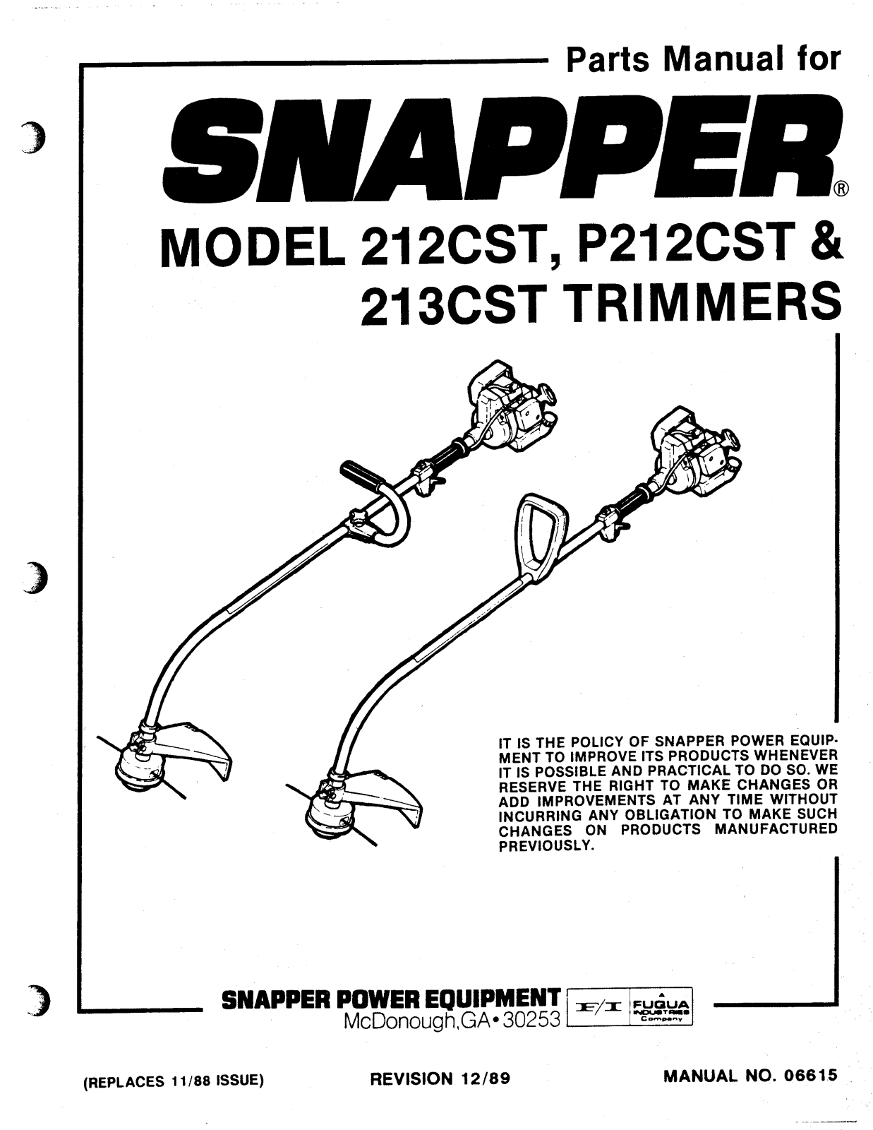 Snapper 213CST, P212CST User Manual