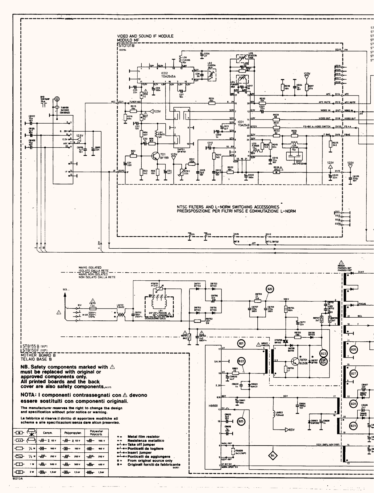 Salora 20K30, 22K30, 26K30 Schematic