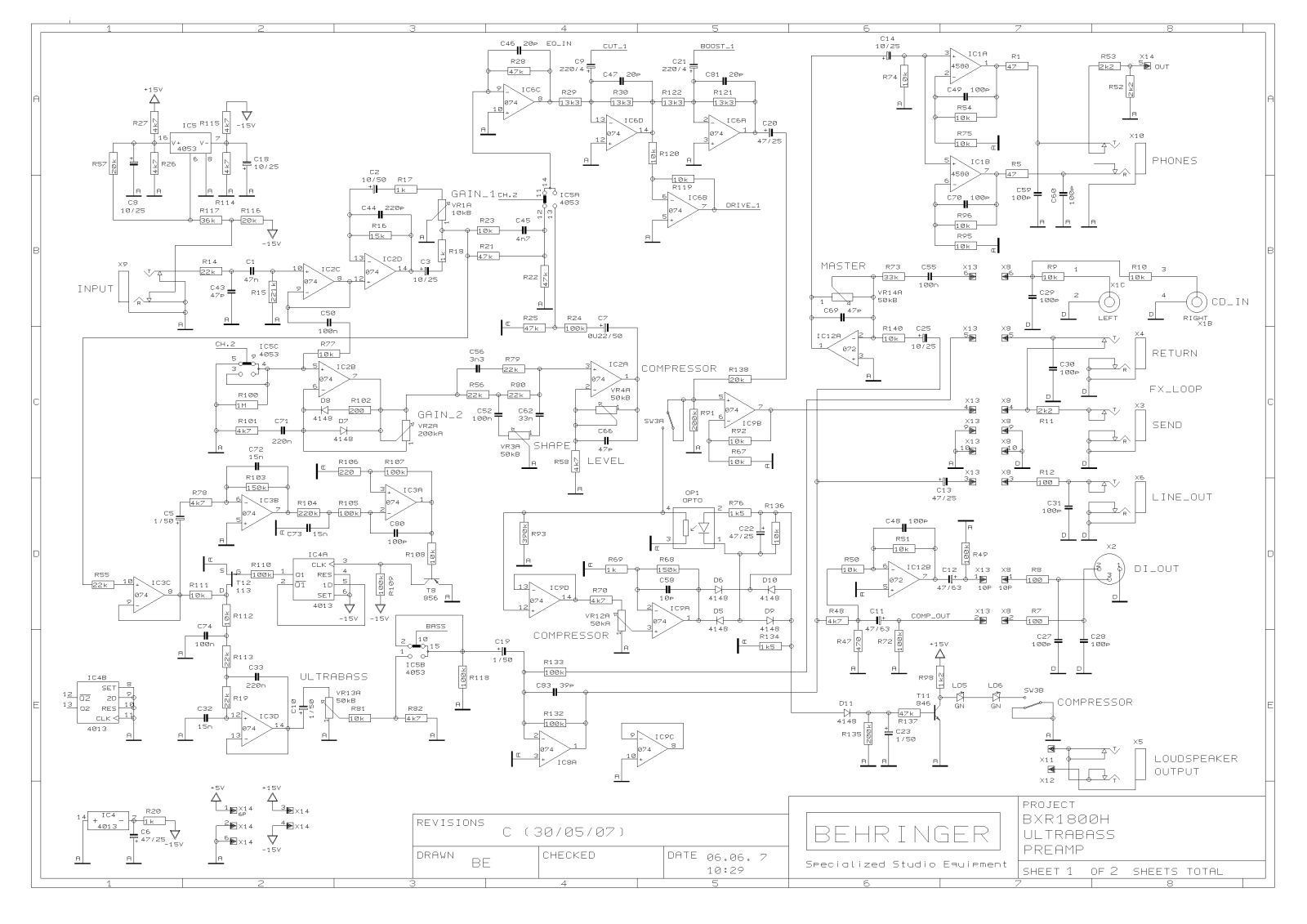 BEHRINGER BXR1800H Service Manual