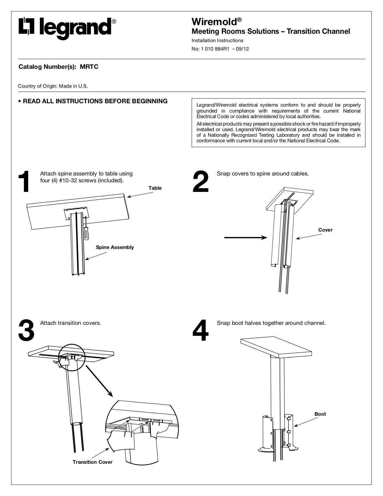 Legrand MRTC User Manual