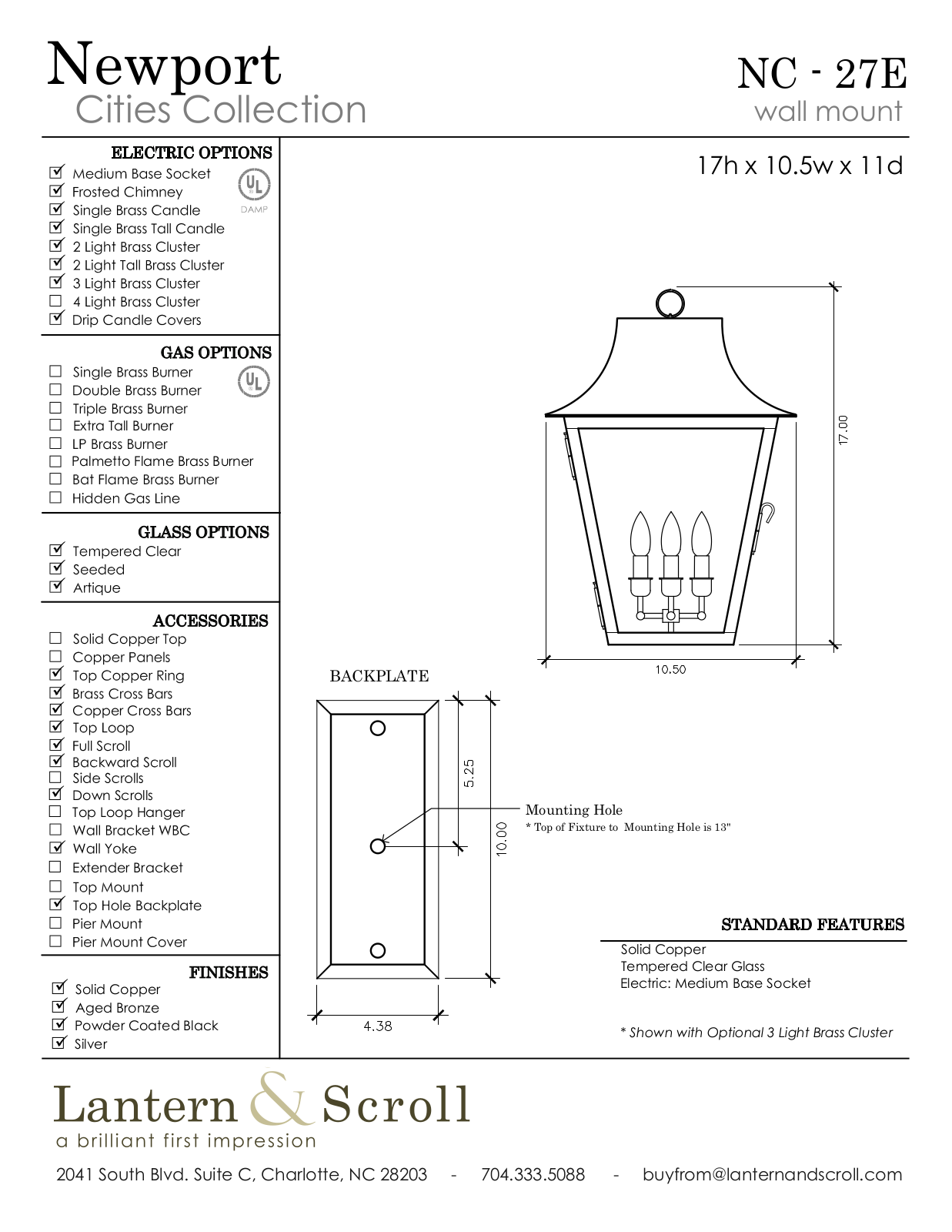 Lantern & Scroll LASC1145 Specifications - ManualMachine.com