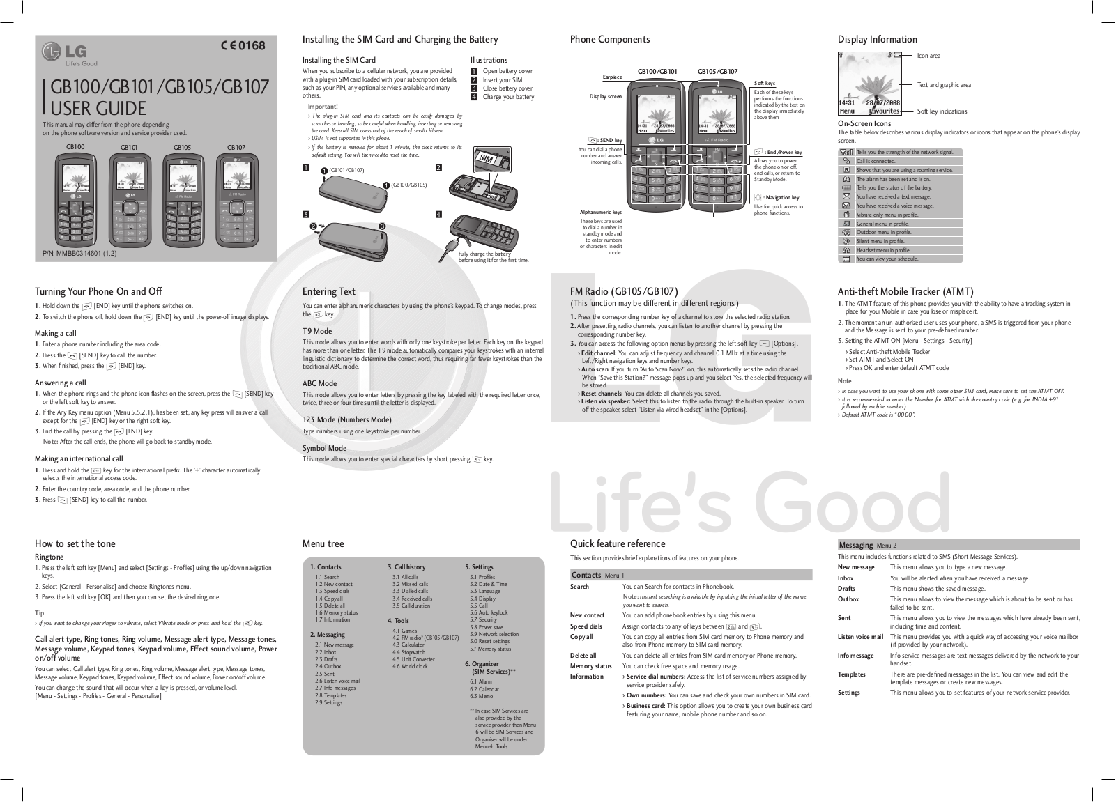 LG GB100 Owner’s Manual