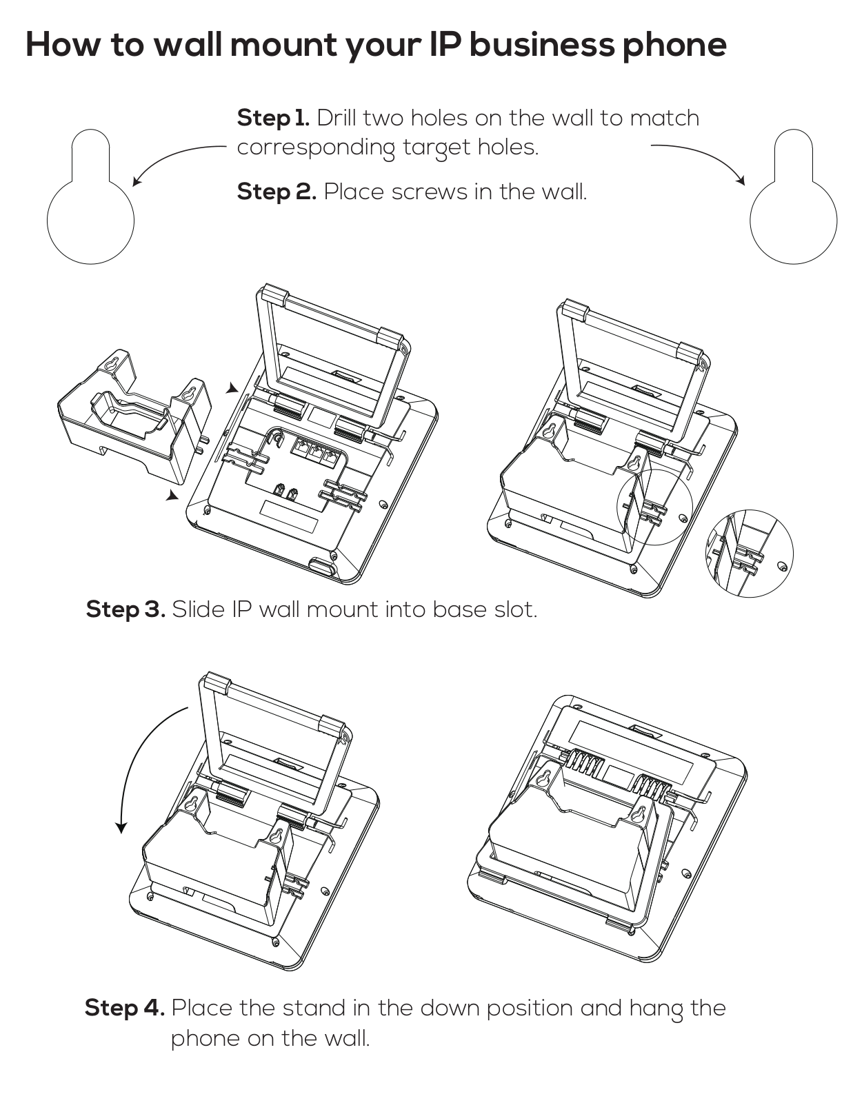 RCA Wall Mount for IP Phones Quick Start Guide