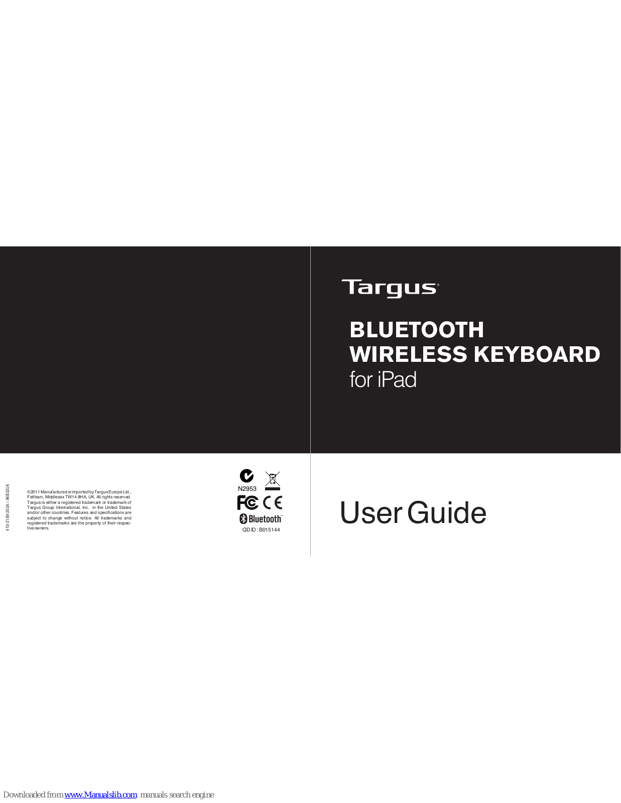 Targus AKB32UK User Manual