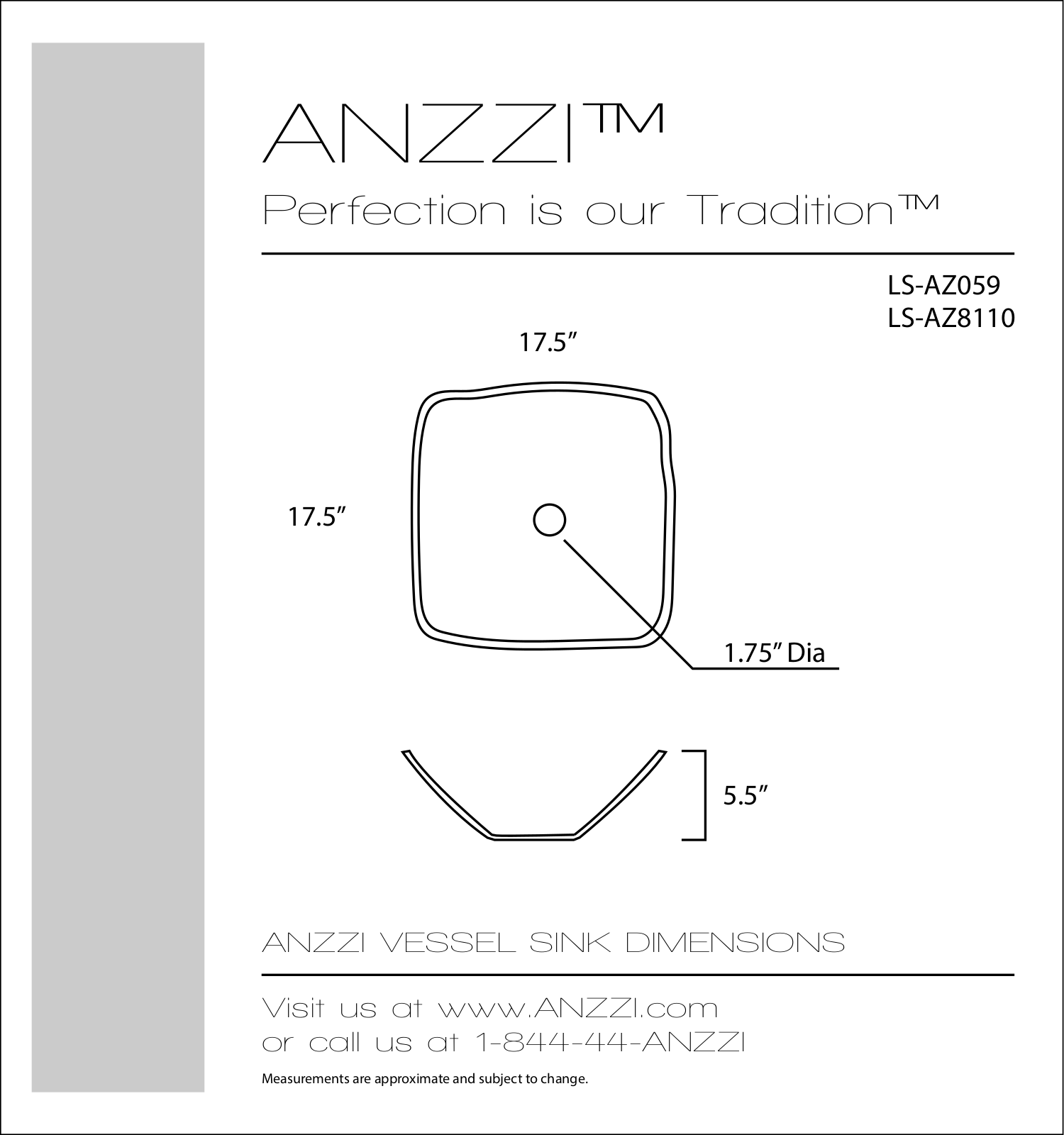 ANZZI BCYN1351 Dimensions - ManualMachine.com