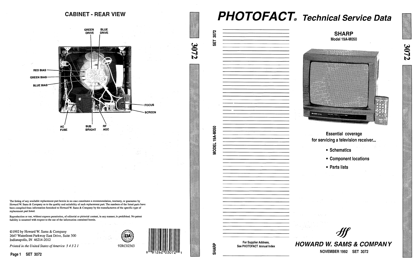 SHARP 3072 Diagram