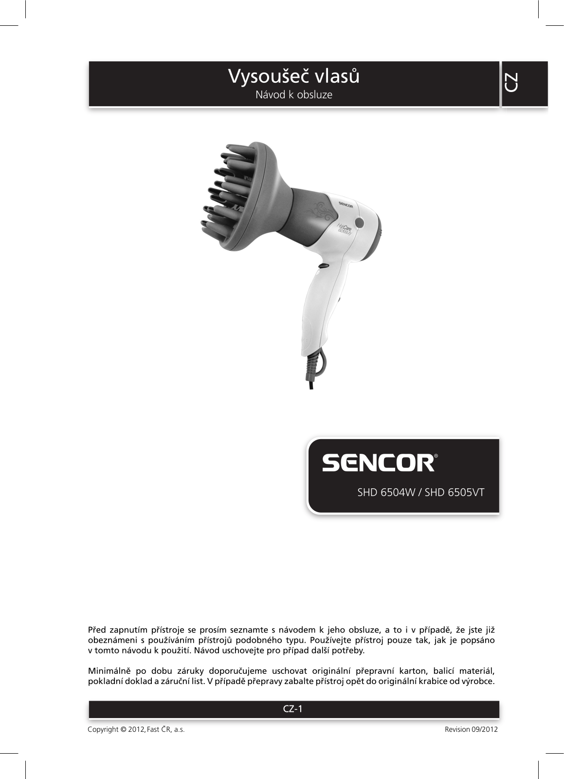 Sencor SHD 6505VT User Manual