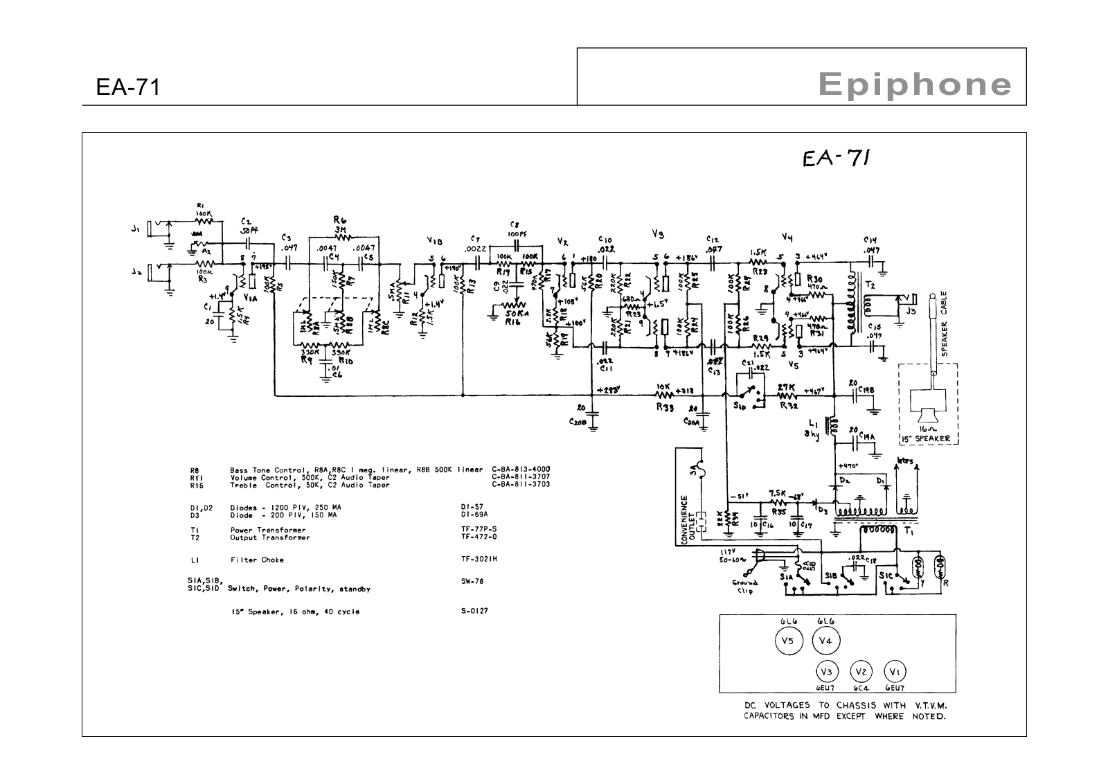 Gibson ea71 schematic