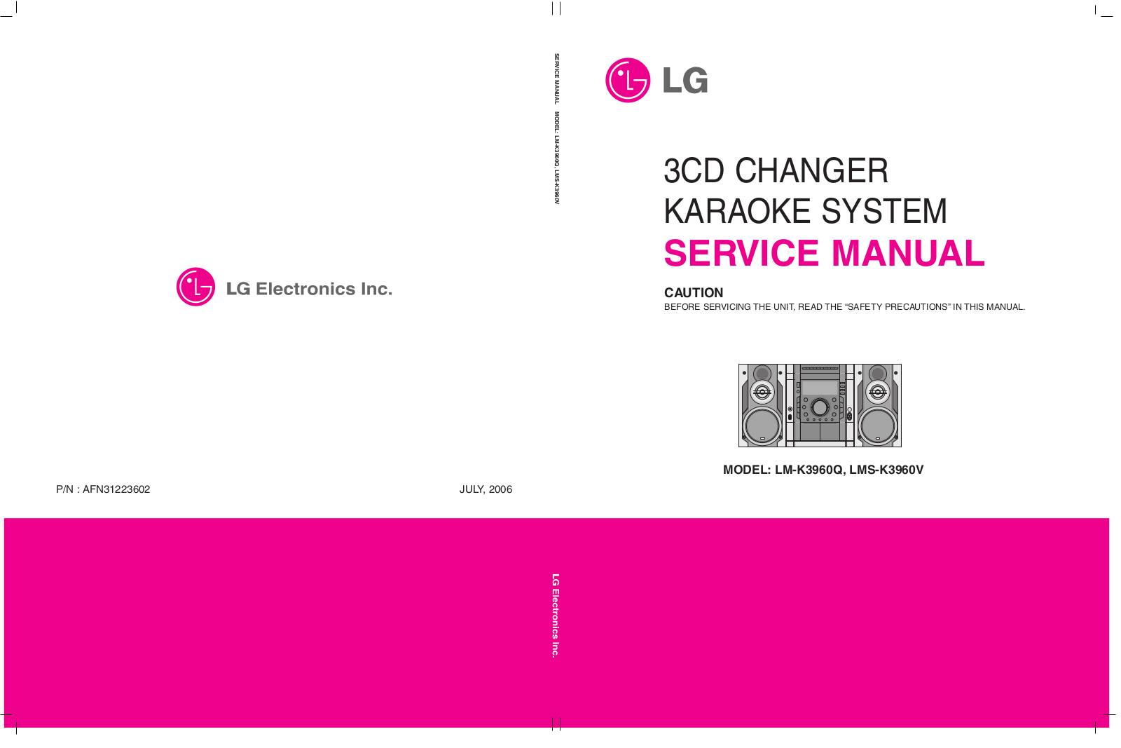 LG LM-K3960Q, LMS-K3960V Service manual