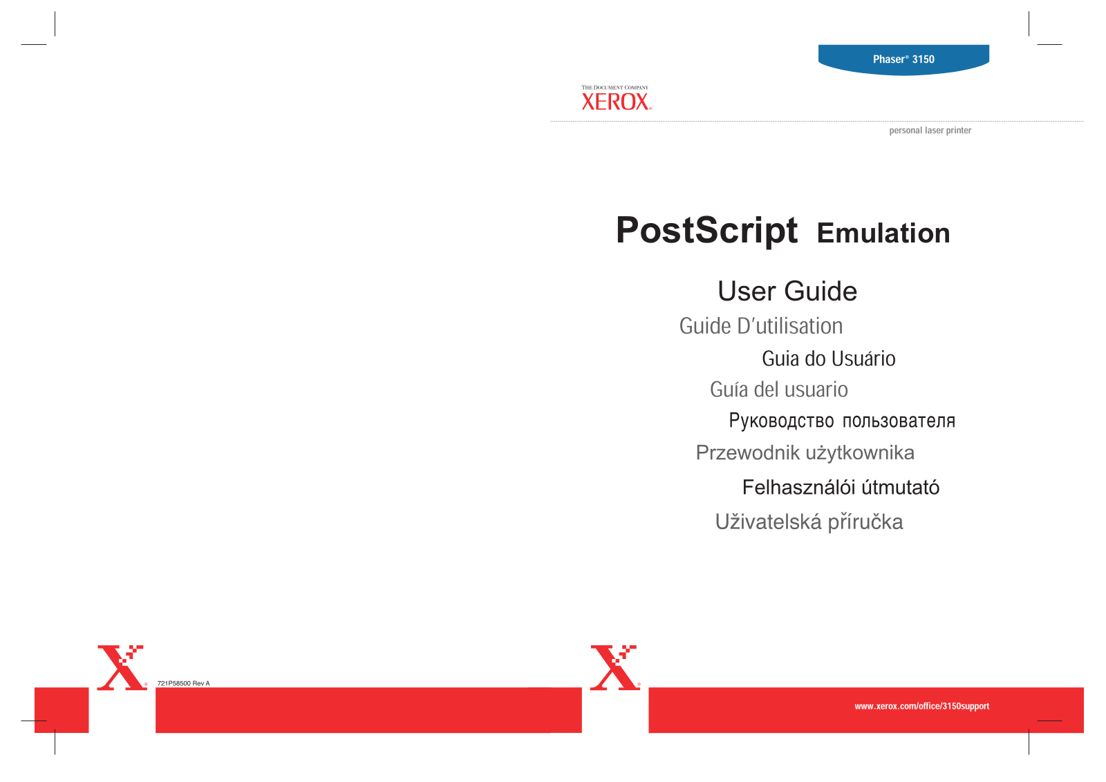 Xerox PHASER 3150 User Manual