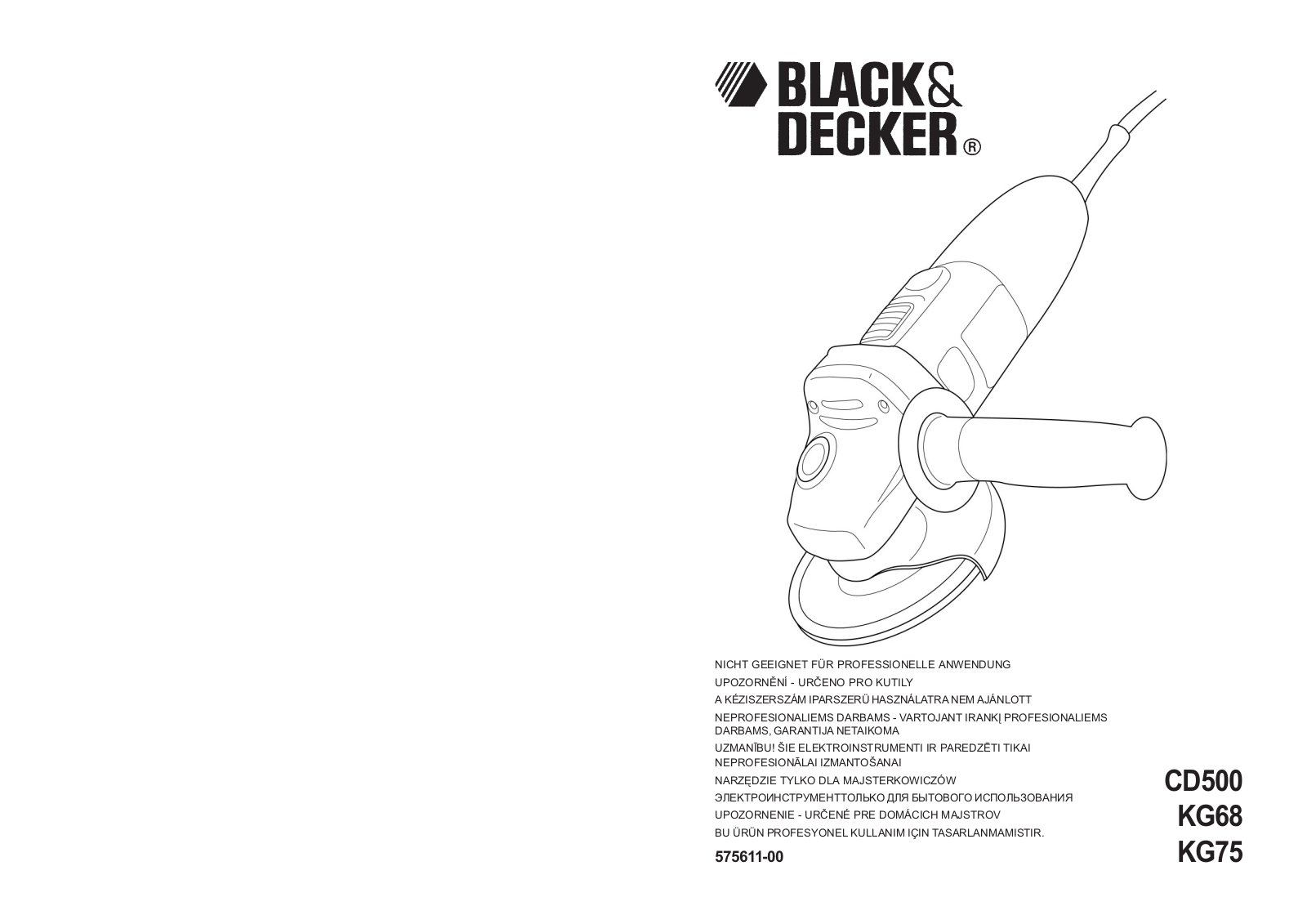 Black & Decker Kg75 Instruction Manual