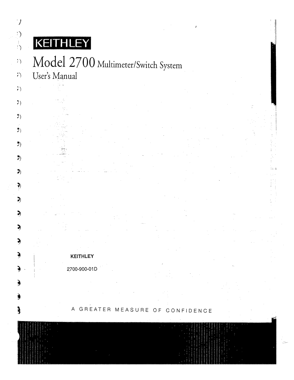 Keithley 2700 User Manual