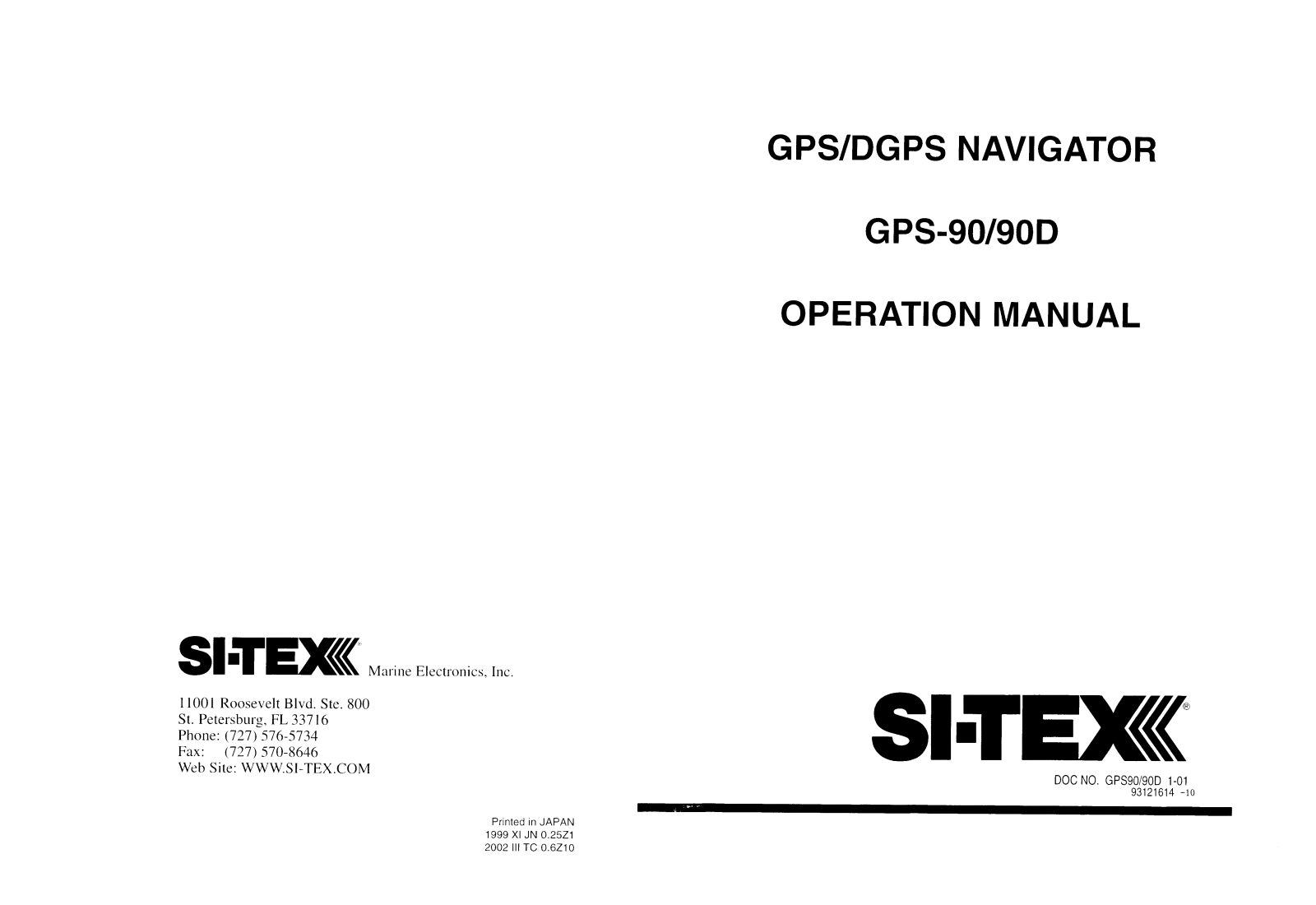 Si-tex GPS-90MKII User's Manual