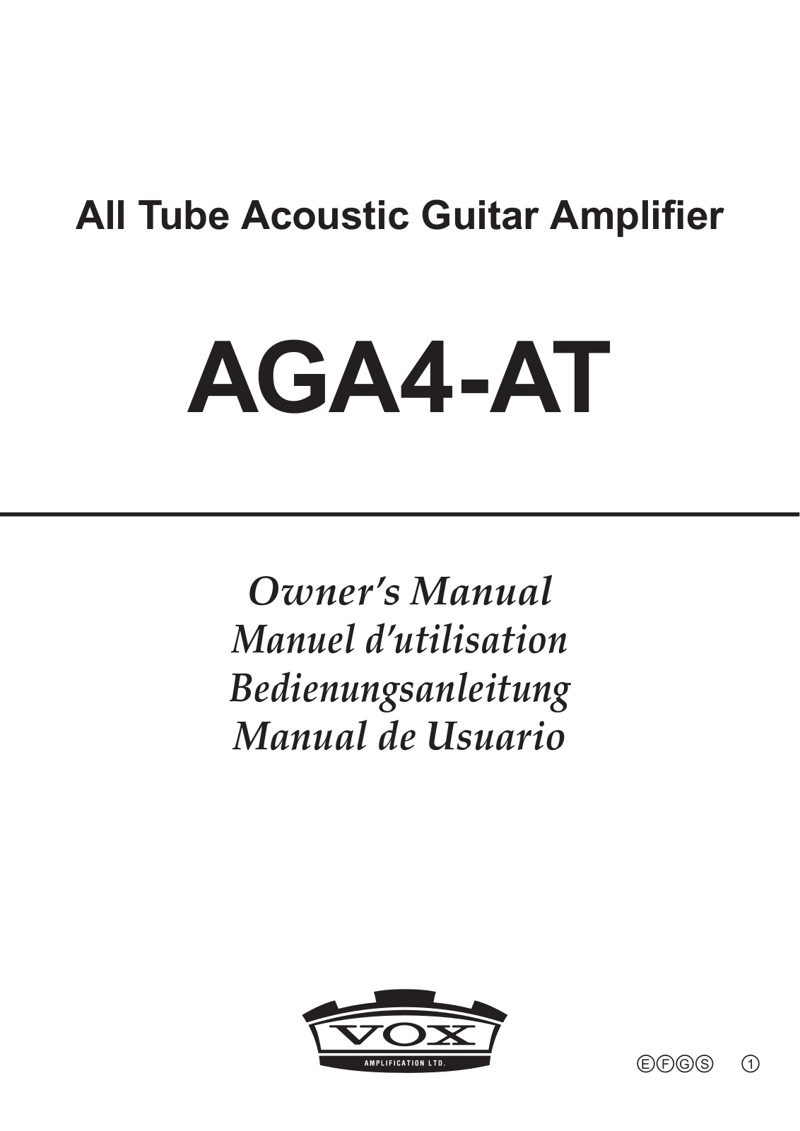 VOX AGA4-AT User Manual