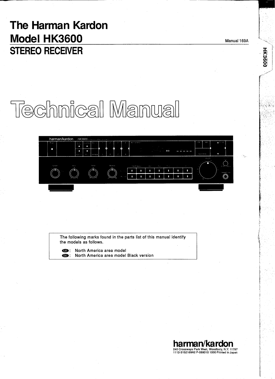Harman Kardon HK-3600 Service manual