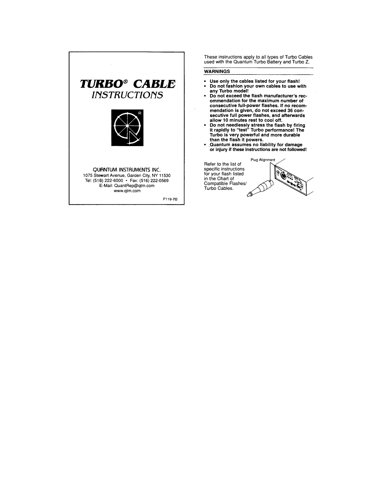 Quantum TURBO CABLES User Manual