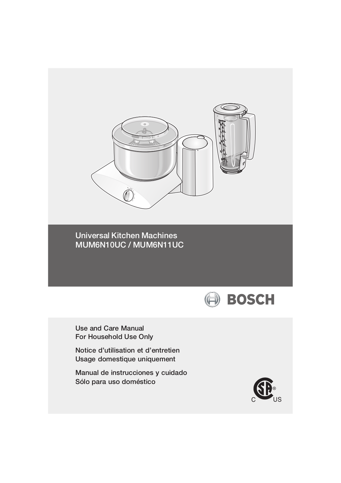 Bosch MUM6N11UC User Manual 2