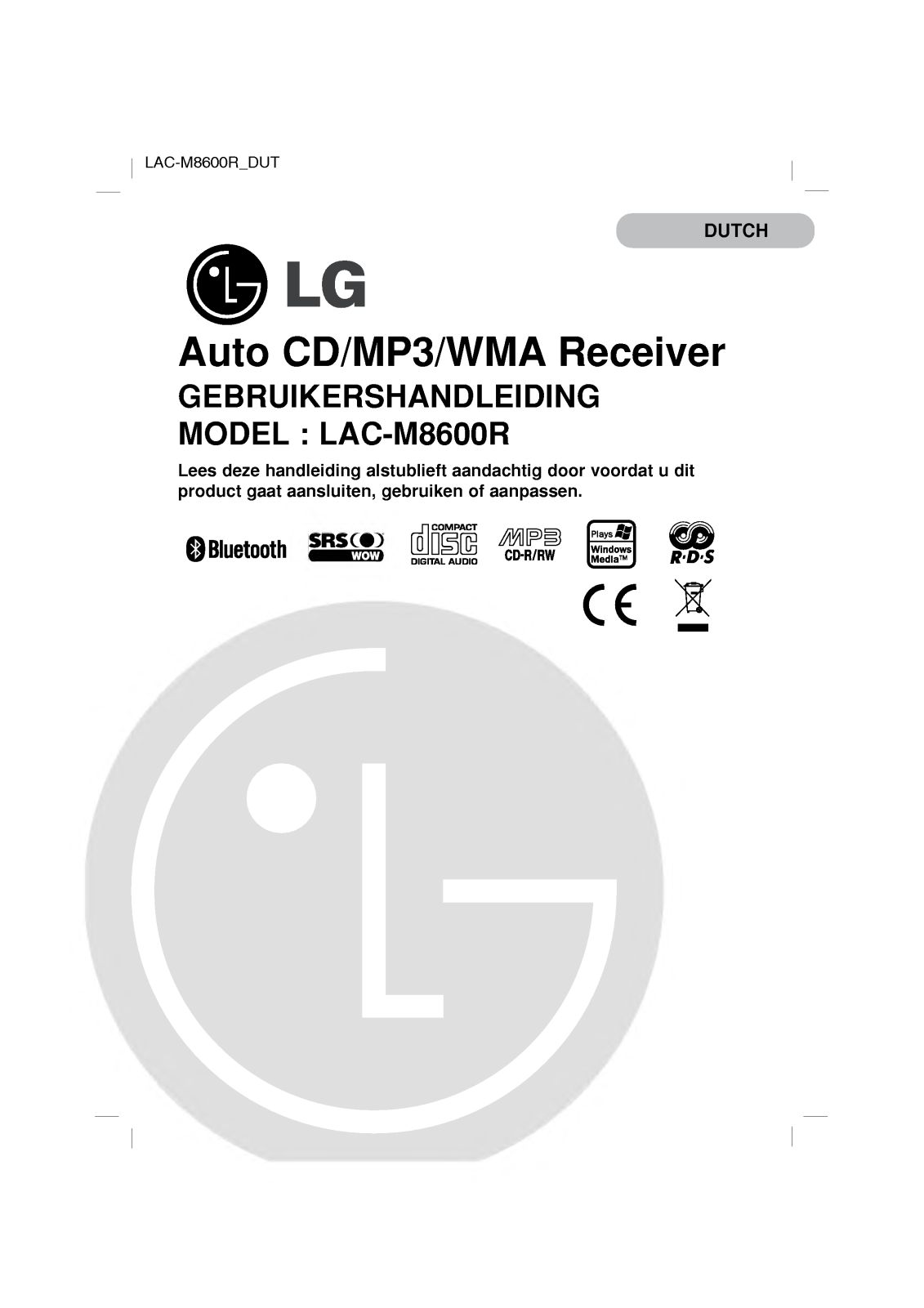 Lg LAC-M8600R User Manual