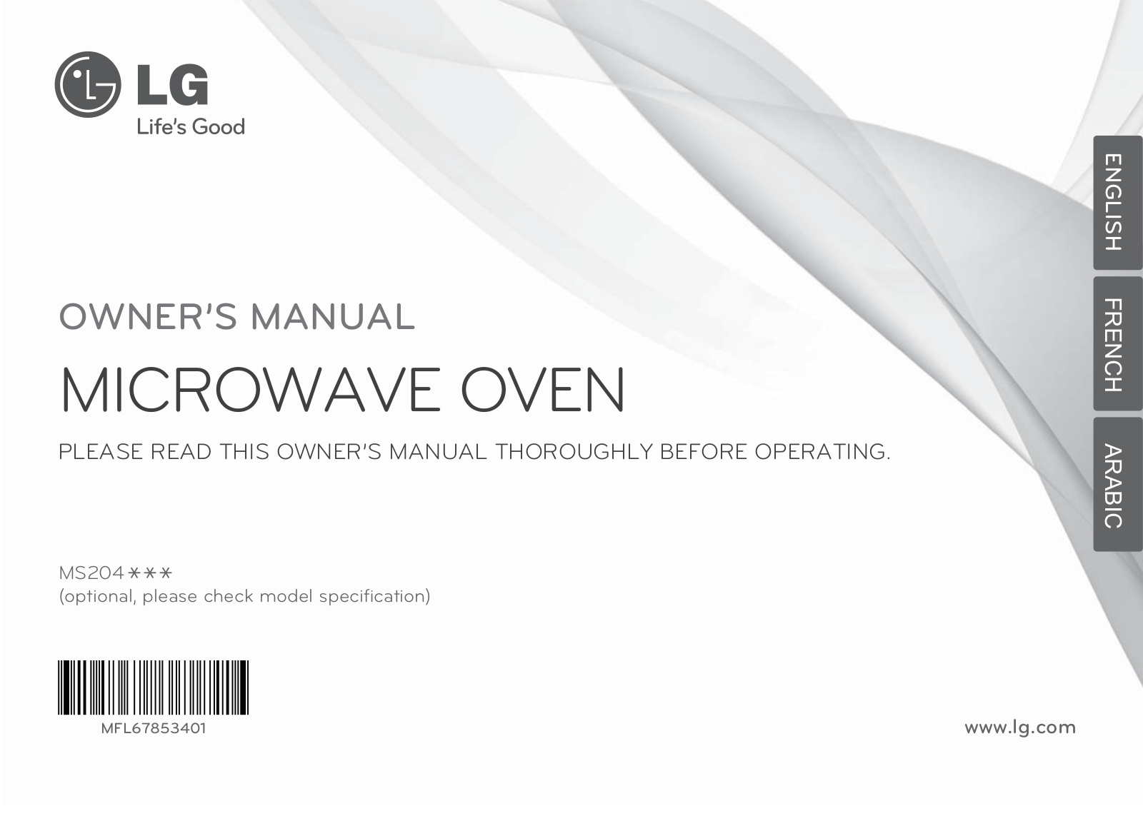 LG MS2044DACW User manual