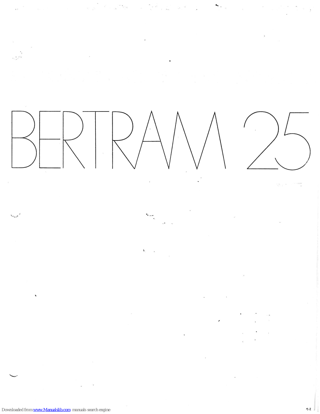 Bertram 25 Owner's Manual - ManualMachine.com