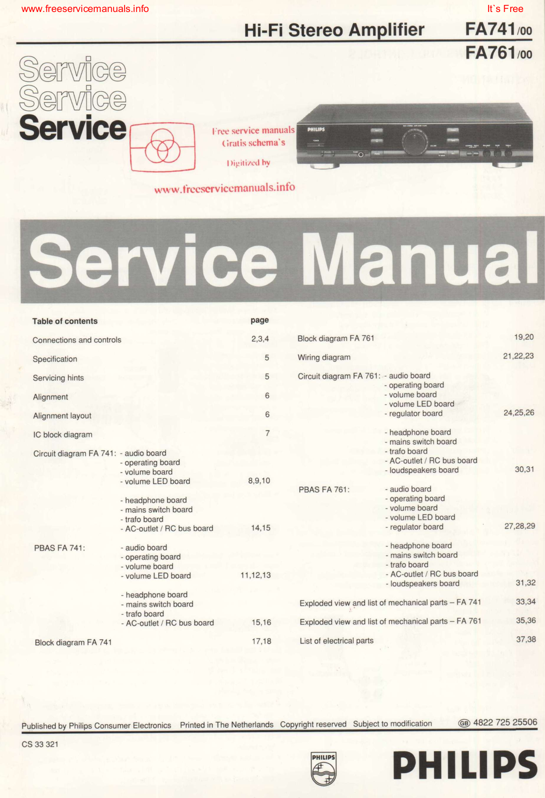Philips _fa741_fa761_00_sm Datasheet - ManualMachine.com
