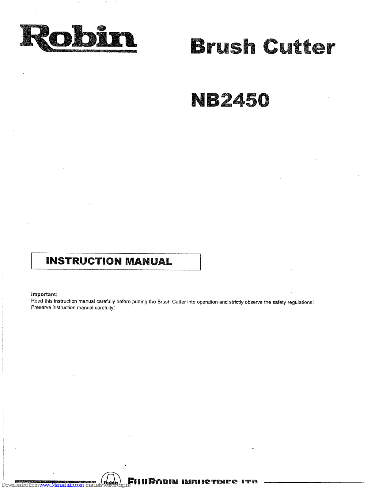 Robin NB2450 Instruction Manual