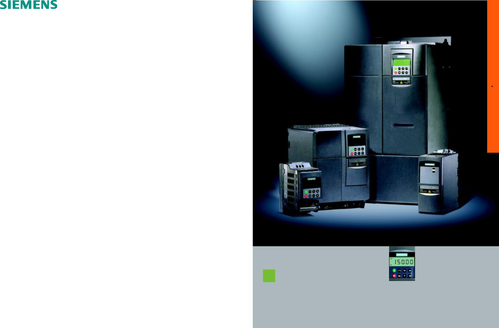 Siemens MICROMASTER 420, MICROMASTER 430, MICROMASTER 440 User Manual