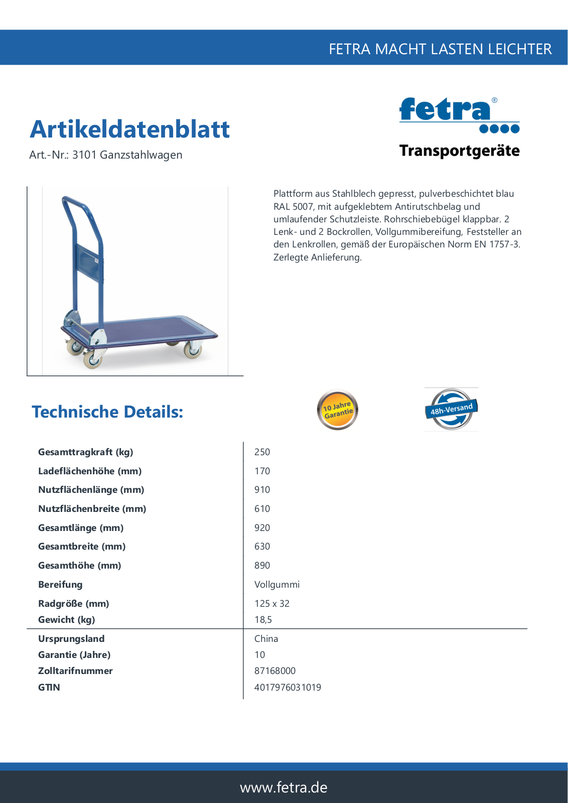 fetra 3101 User Manual - ManualMachine.com