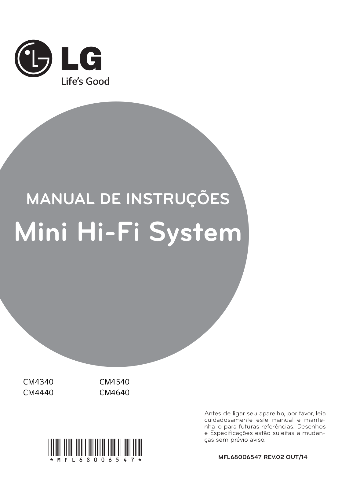 LG CM4440, CM4340 User Guide