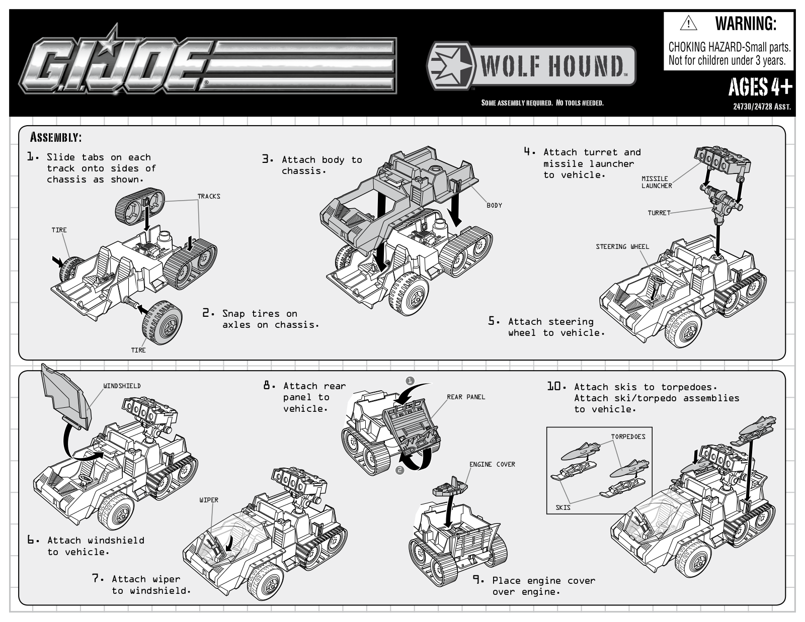 HASBRO GI Joe Wolf Hound Bravo Vehicle User Manual