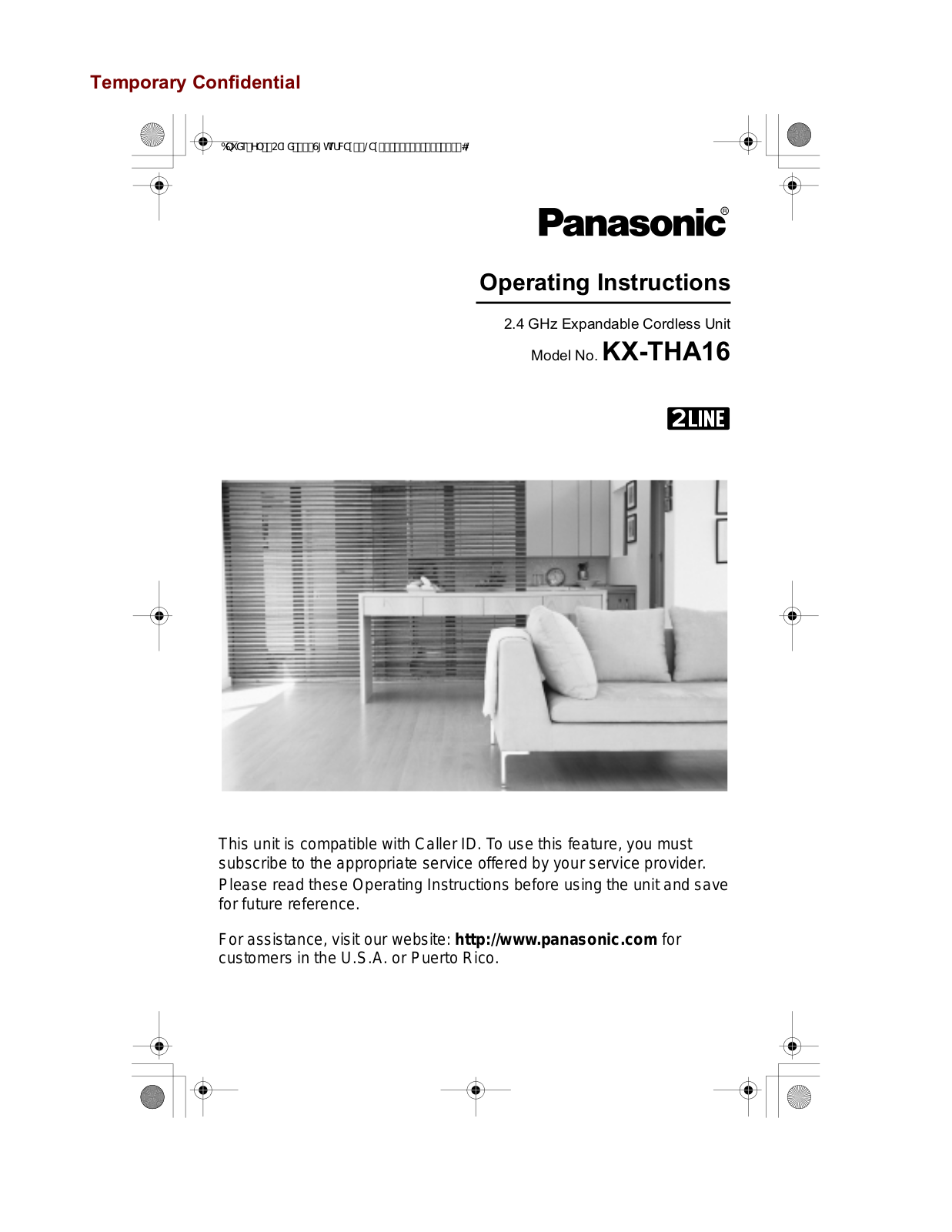 Panasonic of North America 96NKX THA16 User Manual