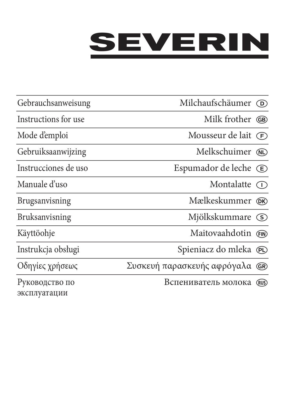 Severin SM 9683 User Manual