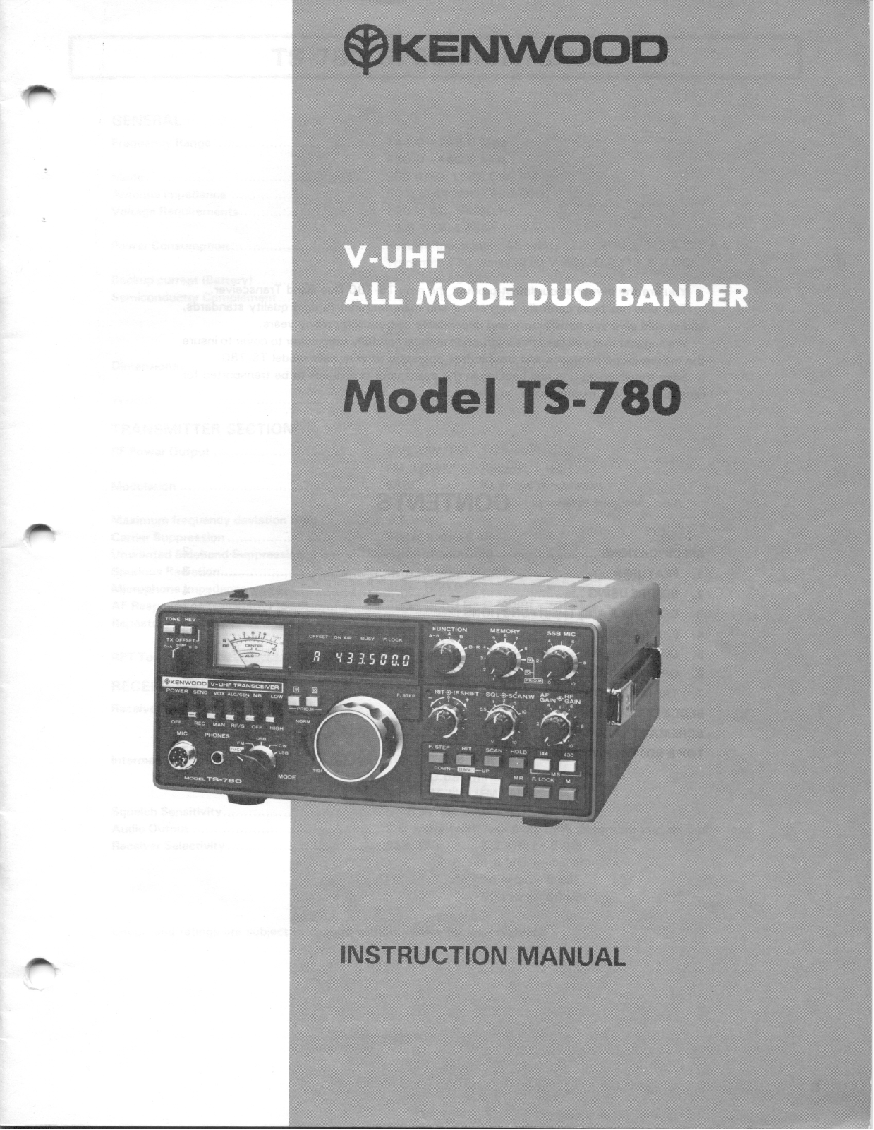 Kenwood TS-780 Owner's Manual